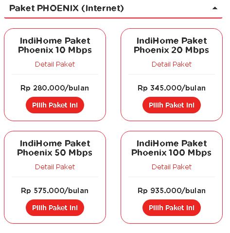 PAKET INDHOME PHOENIX Air Joman Sumatera Utara